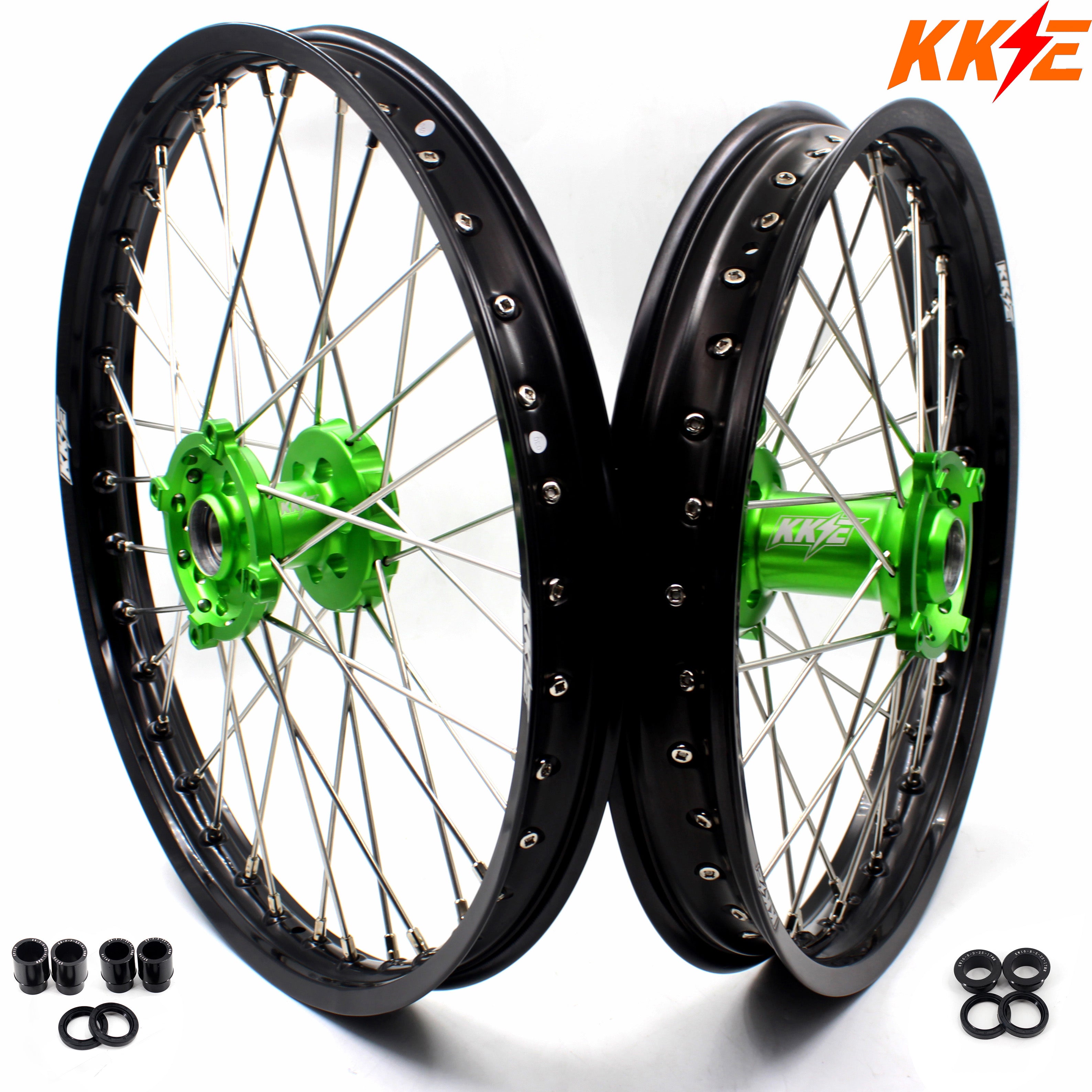 KKE 21/19 Spoked Wheels For KAWASAKI KX250F 2015 KX450F 2015 2016 2017 2018  Disc