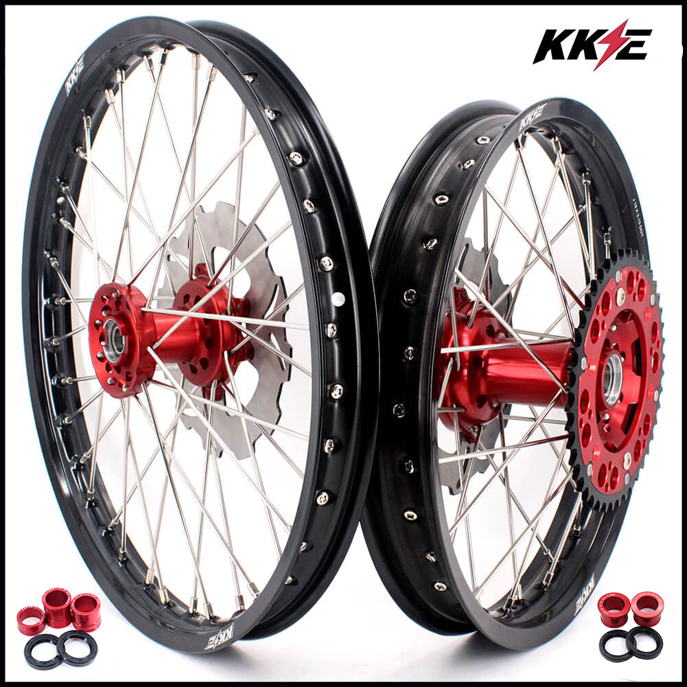 KKE CRF250R 2014-2019 CRF450R 2013-2019 MX ENDURO WHEELS SET RED