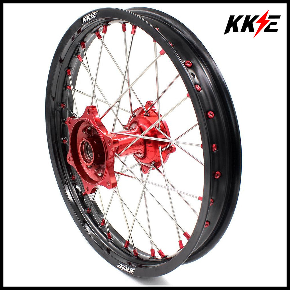 KKE 2.15*19 Casting Rear Wheel Rim fit HONDA CRF250R 04-13 CRF450R 02-12  Red Nipple