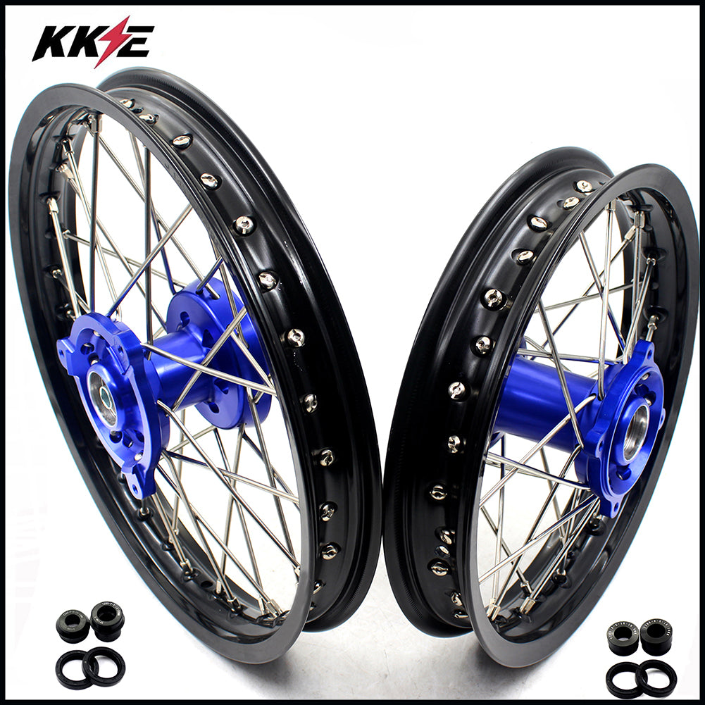 KKE 14 & 12 Kids Wheels Rims Set for YAMAHA YZ65 2018-2023 Blue – KKE Racing