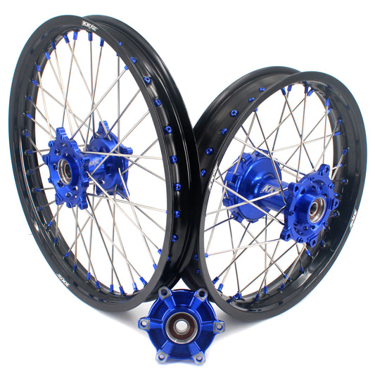 KKE 1.85*21 & 2.5*18 Motorcycle Tubed Spoke Rims Fit Yamaha Tenere 700 2019-2024 Blue