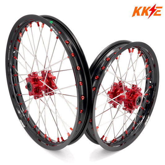 KKE Factory Stock 1.6*19" & 1.85*16" Rims Fit Talaria Sting MX5 E-bike Wheels Red Nipples