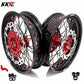 KKE 3.5 & 4.25 Supermoto Wheels for Honda XR400R XR600R Red Black