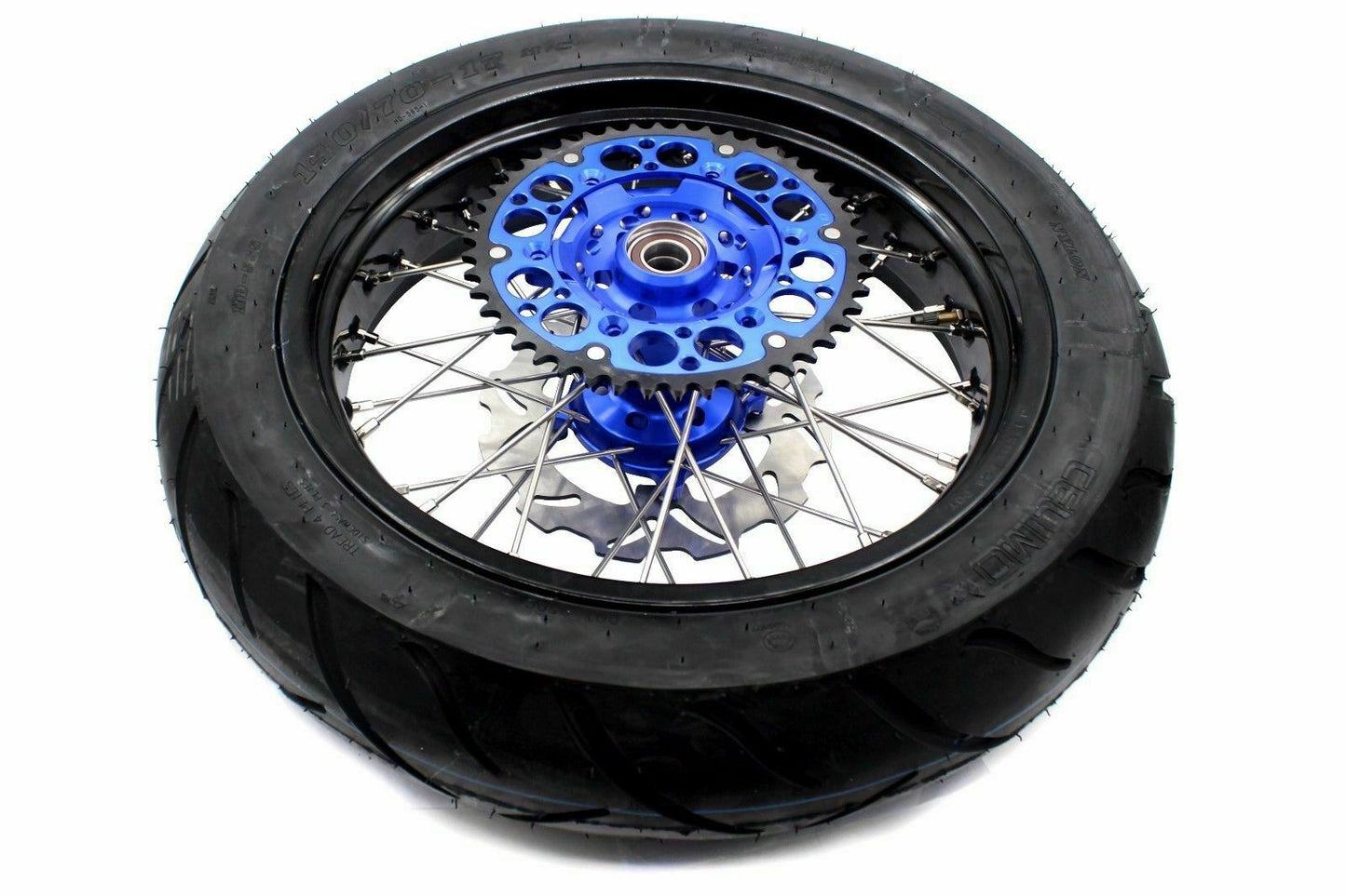 KKE 17inch KX450 KX250F 2020 KX450F 2019-2021 KX450 2019-2023 For KAWASAKI Supermoto Rims CST Tires Blue