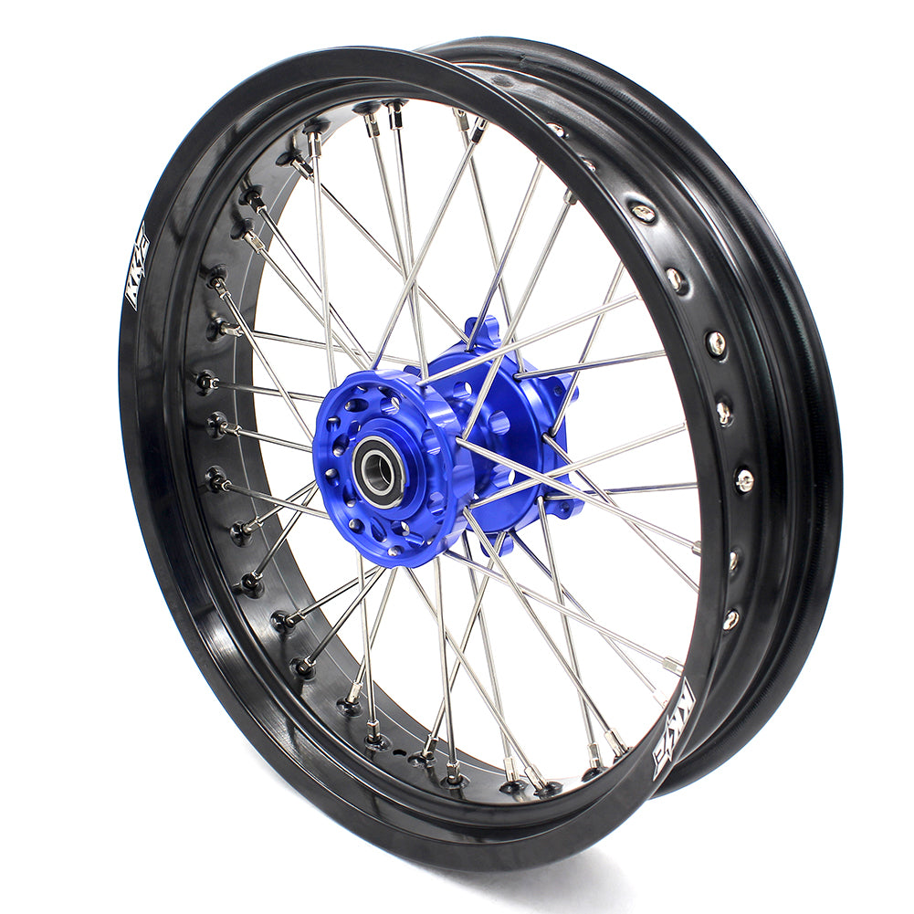 KKE 17Inch KX250F KX450F 2006-2021 For KAWASAKI Supermoto Alloy Wheels Rim Blue