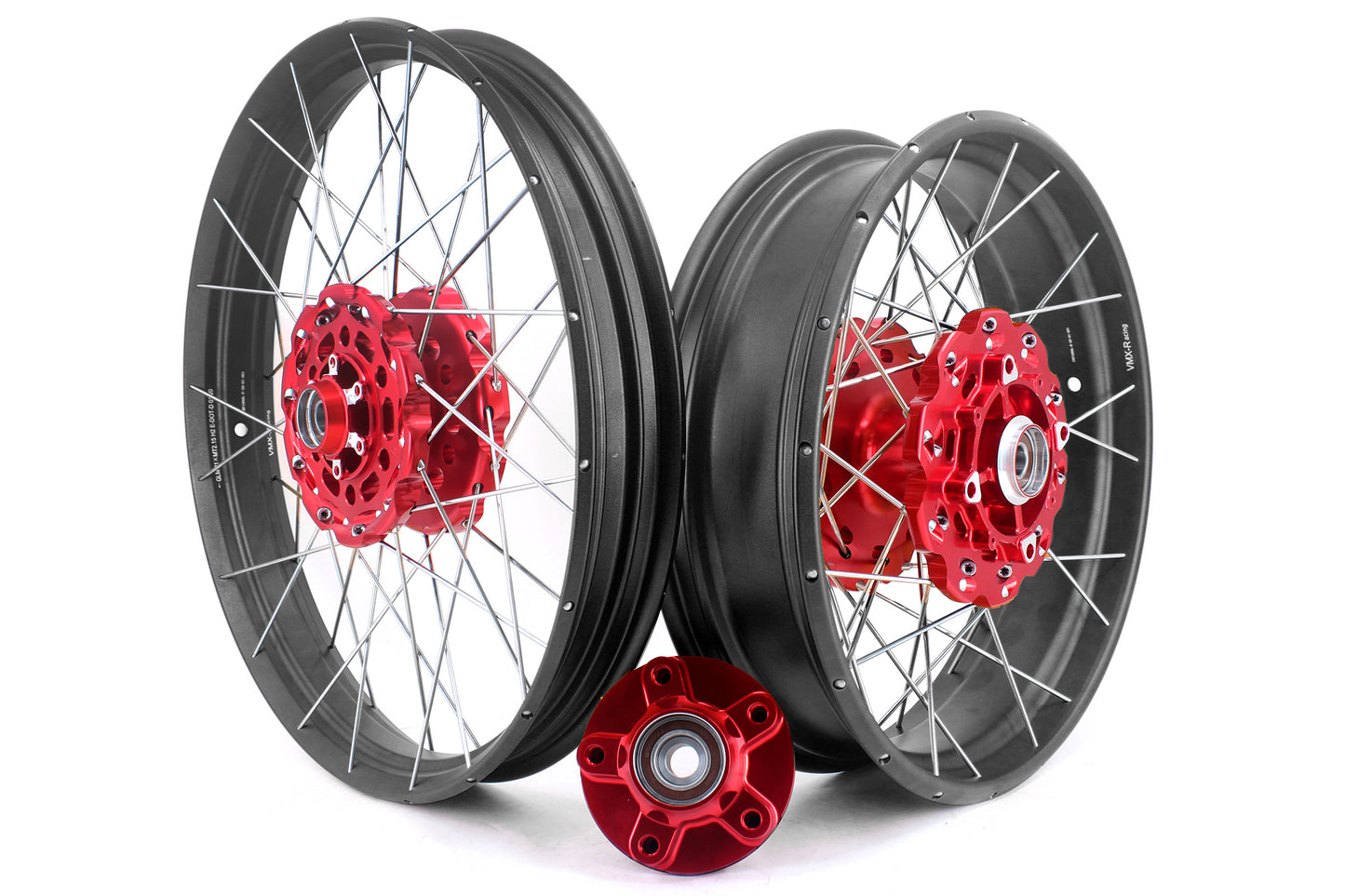 VMX Red Hub & Black Rim Tubeless Wheels Fit Honda XL750 Transalp 2023-2024 21in. & 18in.