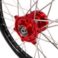 KKE 19 & 16 Spoked Kid's Wheels Rims Set for Kawasaki KX80 KX85 KX100 Red Hubs