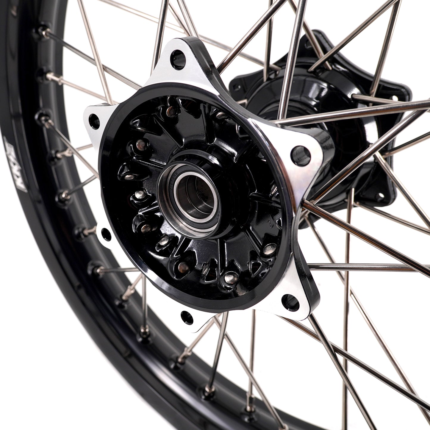 KKE 21"&19" Mx Dirtbike Casting Wheels For YAMAHA YZ125 YZ250 1999-2016 YZ250F YZ450F 2003-2015 Black Hub With Disc