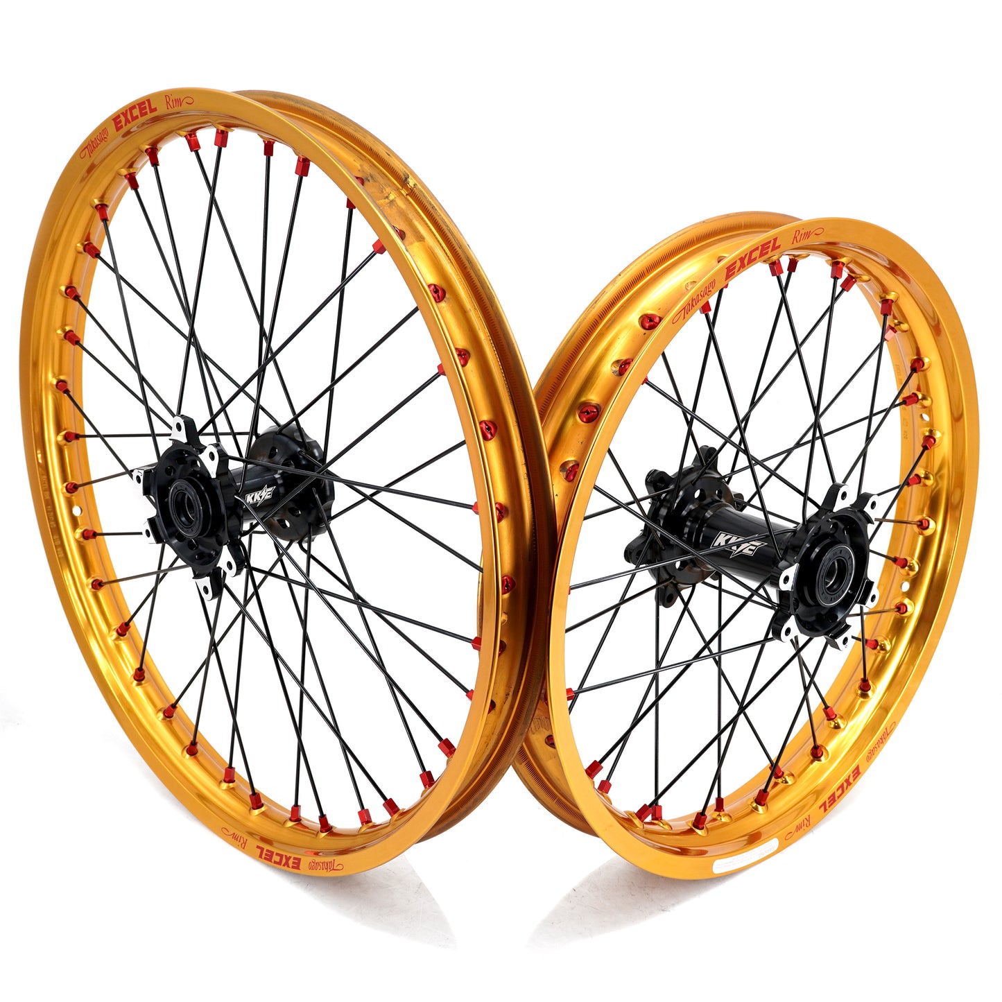 US Stock KKE 21" & 18" Electric Dirtbike Wheels Takasago EXCEL Rims Fit SurRon Ultra Bee 2023-2024 Black&Gold