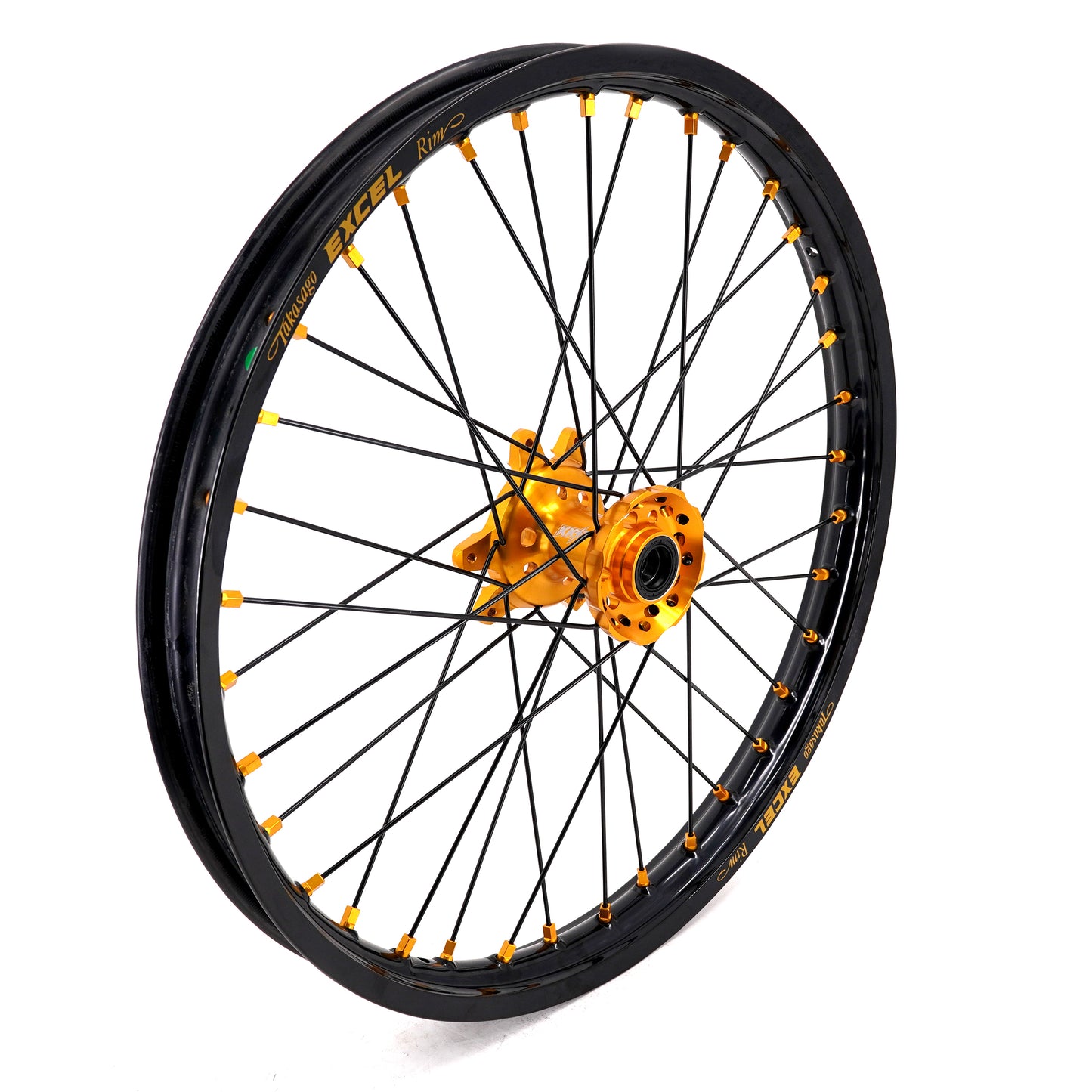 US Stock KKE 21" & 18" Electric Dirtbike Wheels Takasago EXCEL Rims Fit SurRon Ultra Bee 2023-2024 Gold Nipples