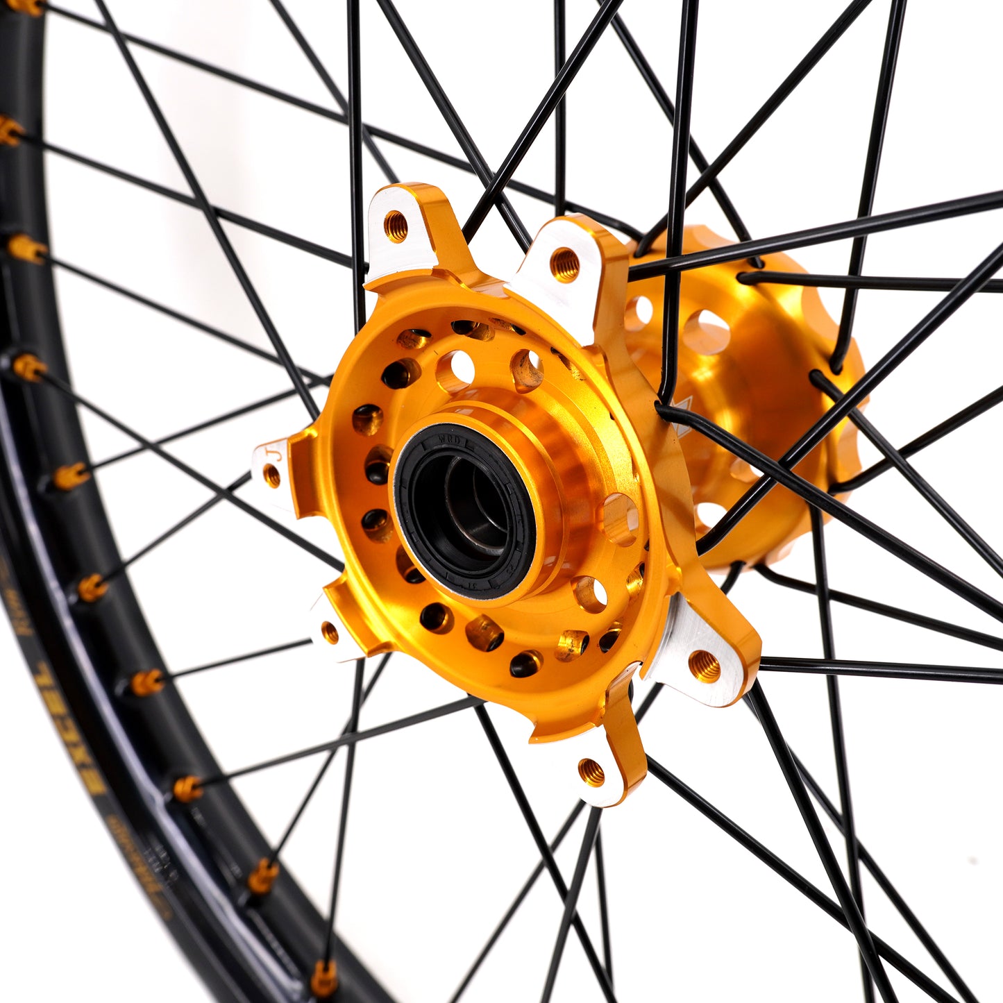 US Stock KKE 21" & 18" Electric Dirtbike Wheels Takasago EXCEL Rims Fit SurRon Ultra Bee 2023-2024 Gold Nipples