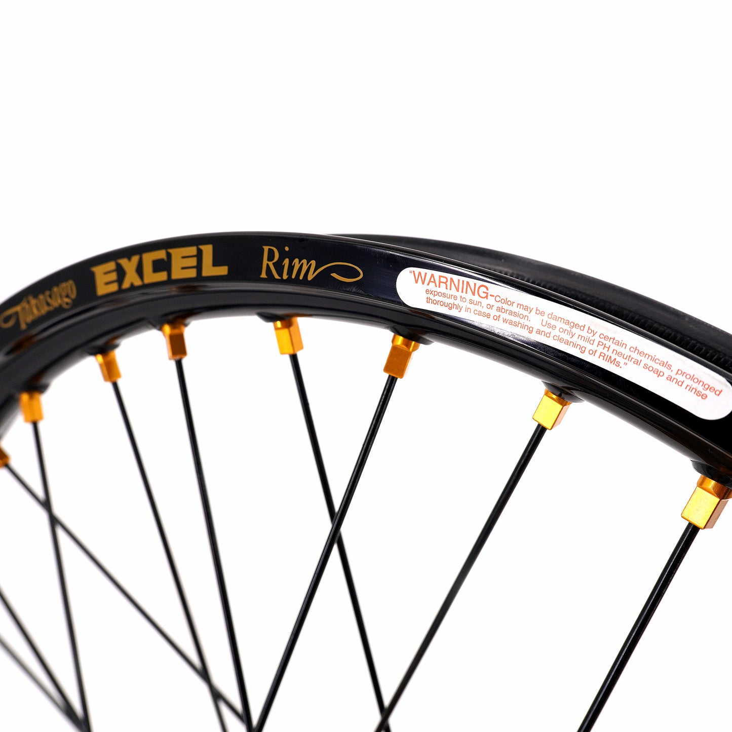 US Stock KKE 21" & 18" Electric Dirtbike Wheels Takasago EXCEL Rims Fit SurRon Ultra Bee 2023-2024 Gold Nipples