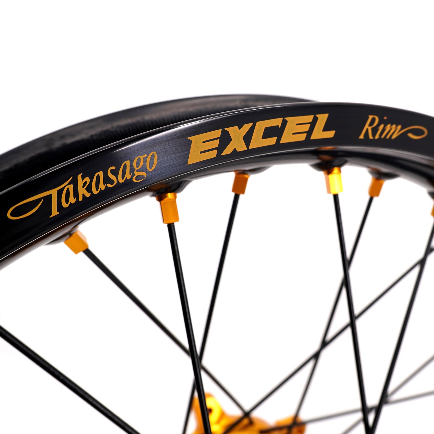 US Stock KKE 21" & 18" Electric Dirtbike Wheels Takasago EXCEL Rims Fit SurRon Ultra Bee 2023-2024 Gold Nipples