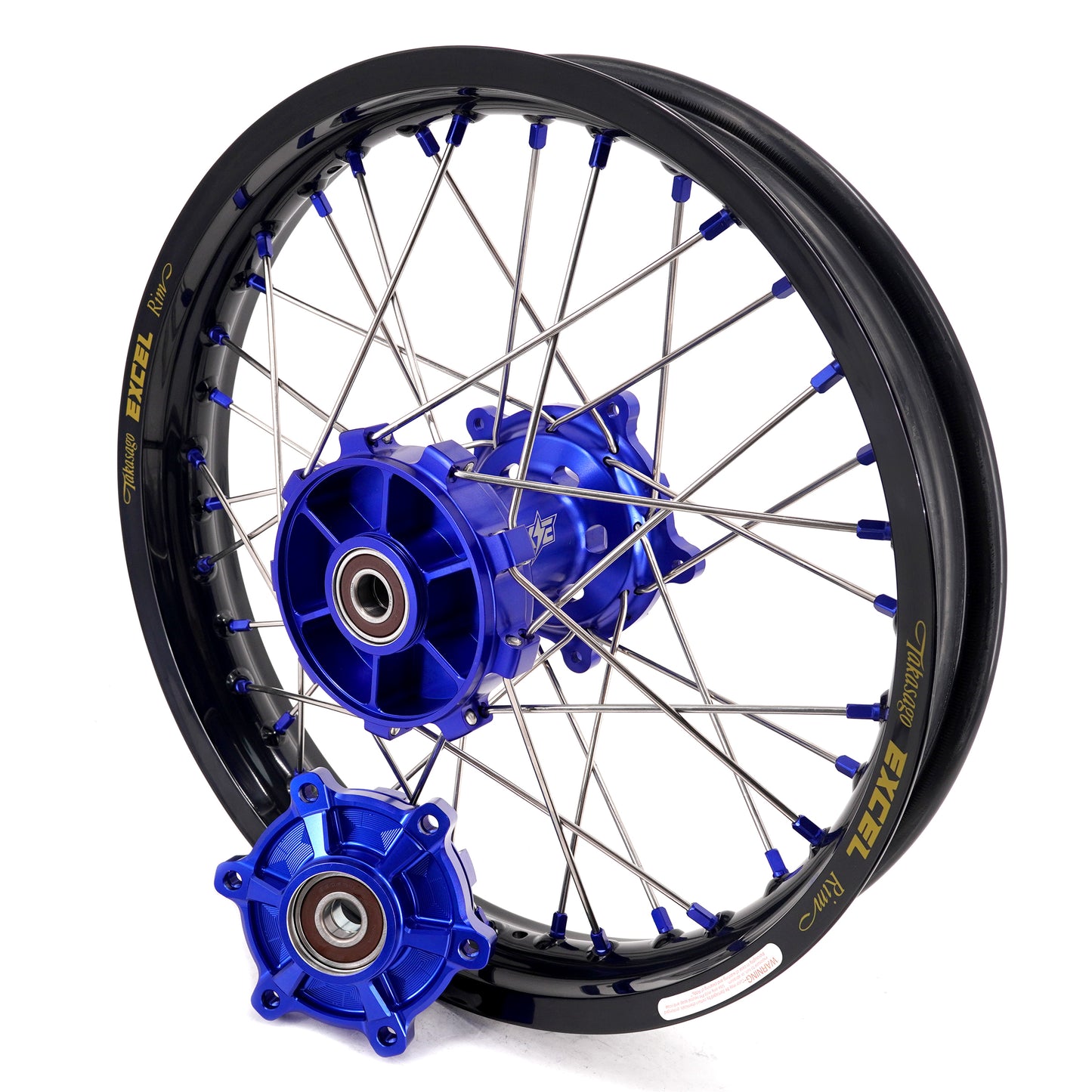 KKE 1.85*21 & 2.5*18 Motorcycle Tubed Spoke Wheels With Takasago EXCEL Rims Fit Yamaha Tenere 700 2019-2024