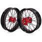 KKE Supermoto Wheels fit HONDA CRF250R 04-13 CRF450R 02-12 Black Spoke