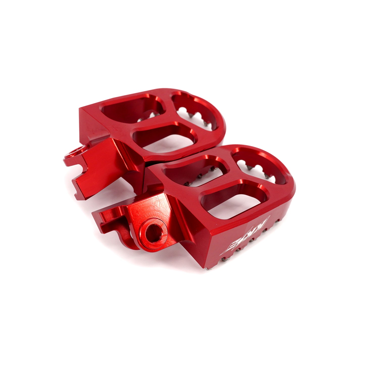 KKE Footpegs Billet Foot Rest For Rawrr Mantis, Mantis X, Red and Black