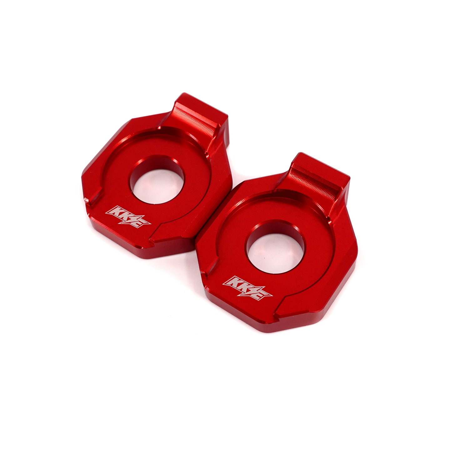 KKE Axle Chain Adjuster Blocks Fit Rawrr Mantis, Mantis X Black and Red