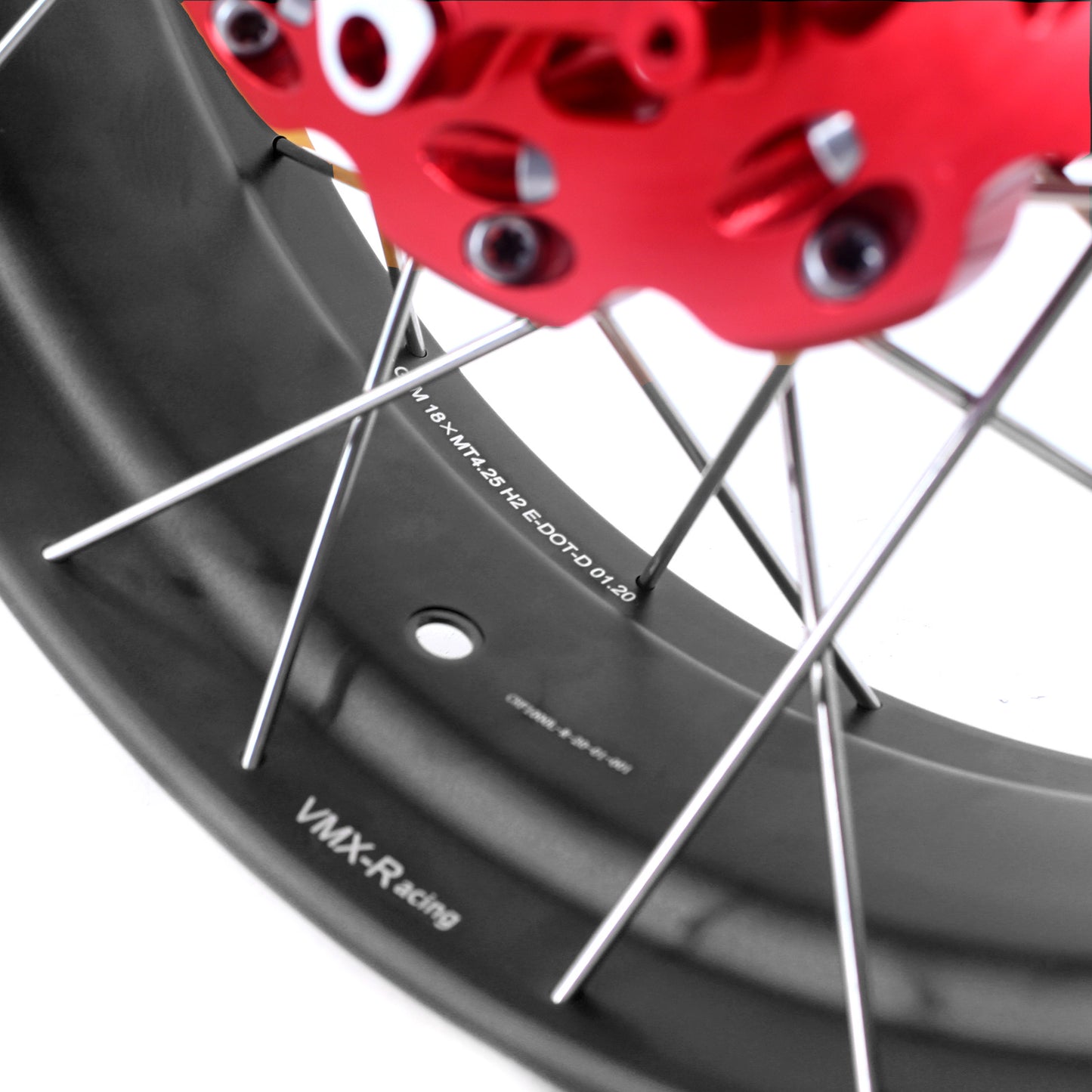 VMX Red Hub & Black Rim Tubeless Wheels Fit Honda XL750 Transalp 2023-2024 21in. & 18in.