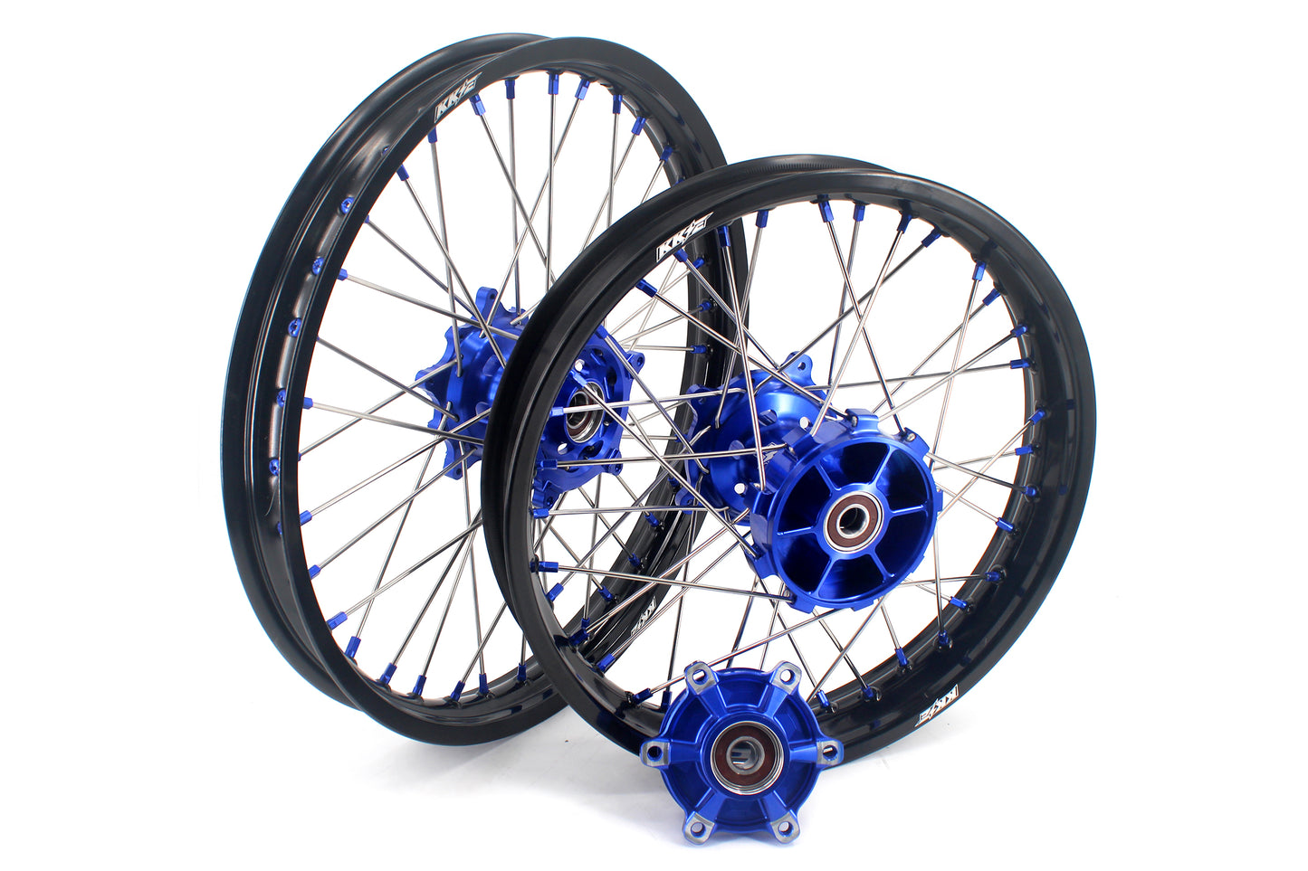 KKE 1.85*21 & 2.5*18 Motorcycle Tubed Spoke Rims Fit Yamaha Tenere 700 2019-2024 Blue