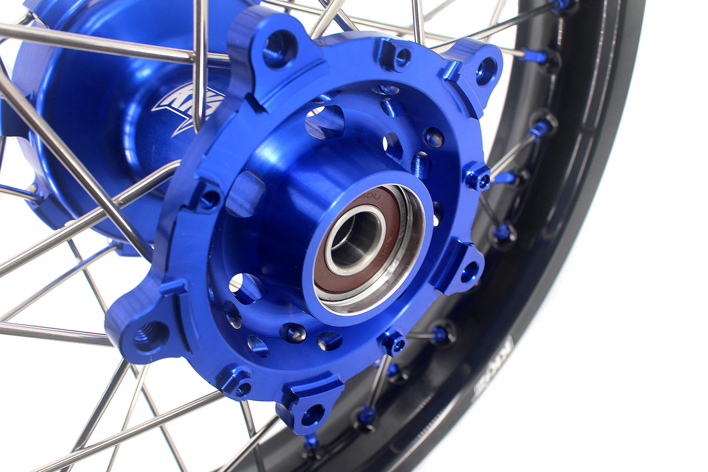 KKE 1.85*21 & 2.5*18 Motorcycle Tubed Spoke Rims Fit Yamaha Tenere 700 2019-2024 Blue