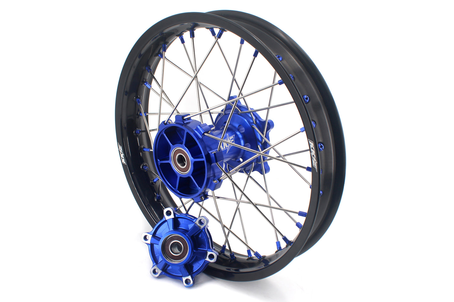 KKE 1.85*21 & 2.5*18 Motorcycle Tubed Spoke Rims Fit Yamaha Tenere 700 2019-2024 Blue