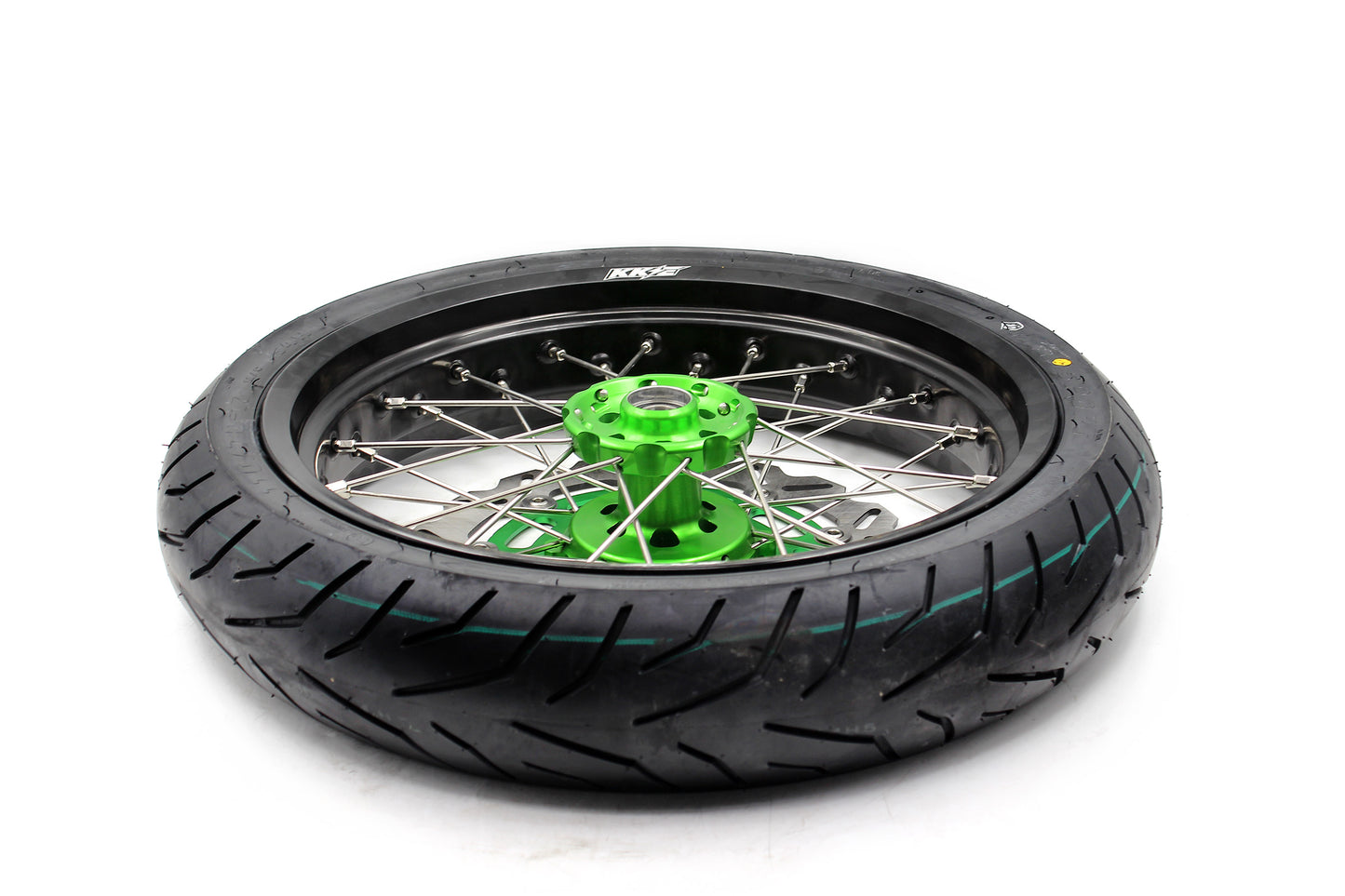 KKE 17inch KX450 KX450X KX250F 2020 KX450F 2019-2021 KX450 2019-2023 For KAWASAKI Supermoto Rims CST Tires Green