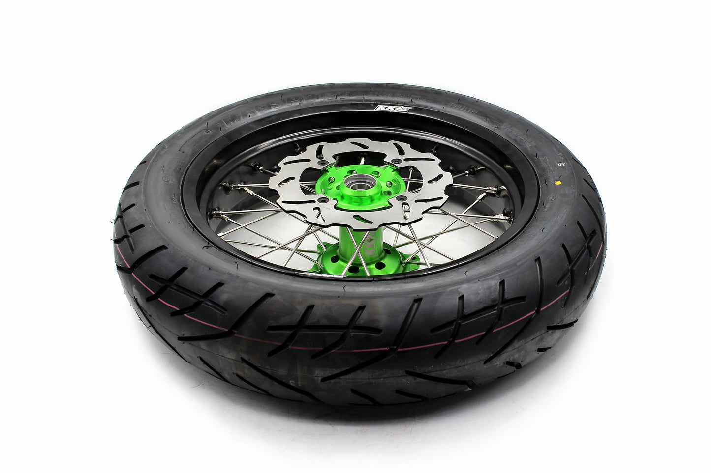 KKE 17inch KX450 KX450X KX250F 2020 KX450F 2019-2021 KX450 2019-2023 For KAWASAKI Supermoto Rims CST Tires Green