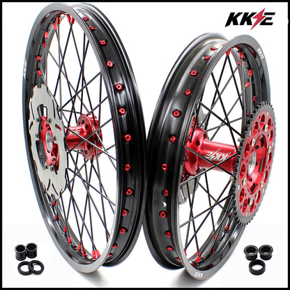 KKE 21&18 21&19 Wheels for Honda CR125R 1995-1997 CR250R 1995-1996 Black Spokes