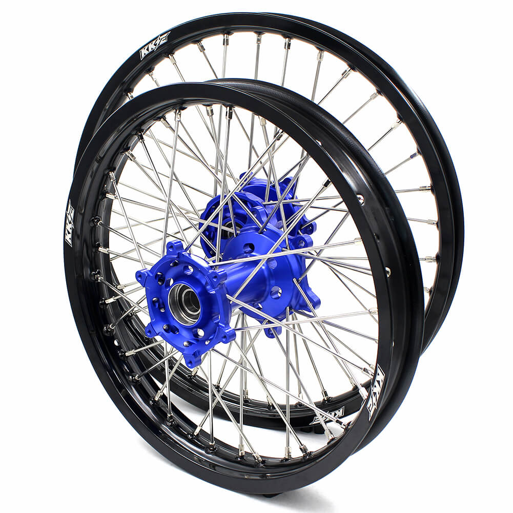 KKE 21 & 18 Enduro Wheels Rims Set for Yamaha WR250R 2008-2020 Blue&Black