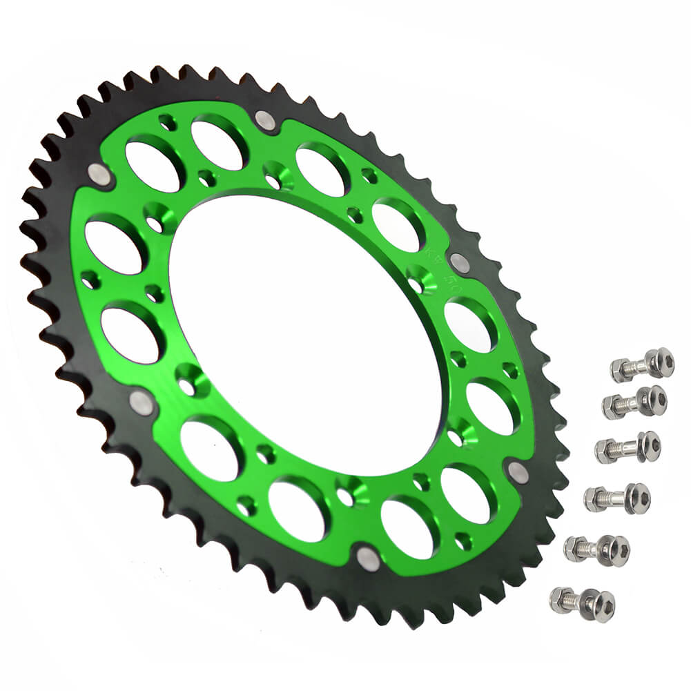 KKE 44T/48T/49T/50T/51T Green Blue Rear Billet Sprocket For KAWASAKI