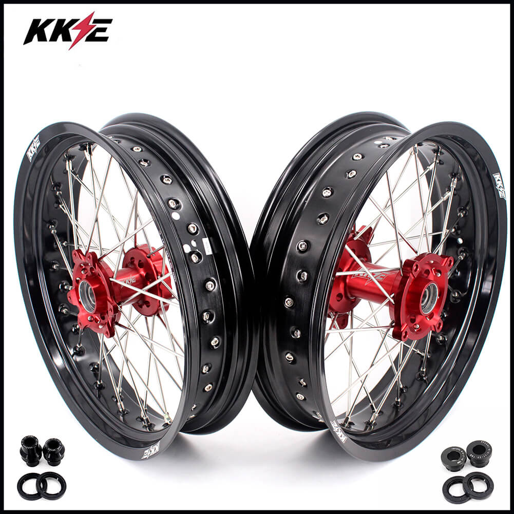 KKE 17 Inch Supermoto Spoke Alloy Wheels Rims For HONDA CRF250L 2013-2020