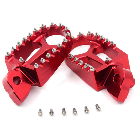 KKE RED BLUE BLACK CNC BILLET FOOTPEGS FOR HUSQVARNA CR SM SMR TC TE TXC WR 50-610 1999-2013 - KKE Racing