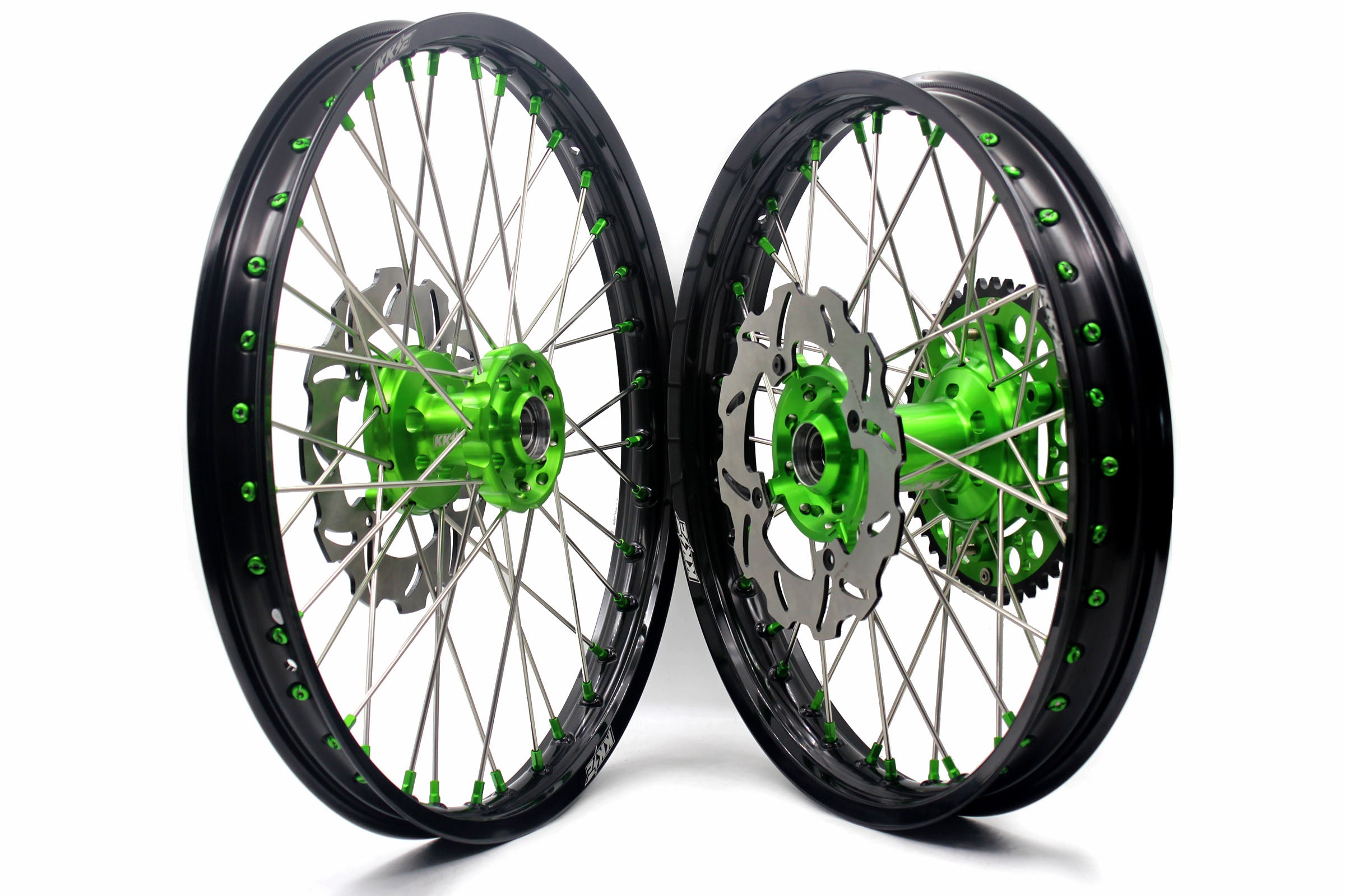 KKE 21in. 19in. Wheels For KAWASAKI KX125 KX250 1993-2002 Off Road Spoke  Billet Rims