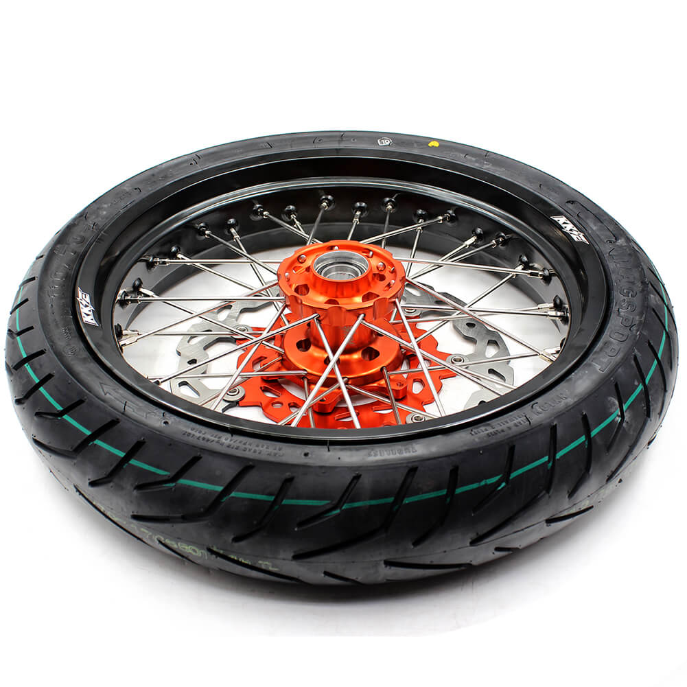 KKE 3.5/4.25 Supermoto Wheels Set CST Tire fit 125-530 2003-2022