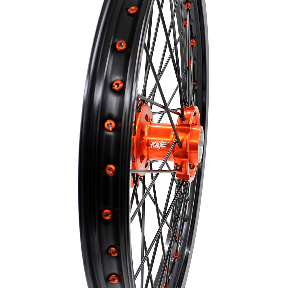 KKE 21 & 18 Wheels for KTM EXC EXC-F EXC-W 2003-2022 Orange Black