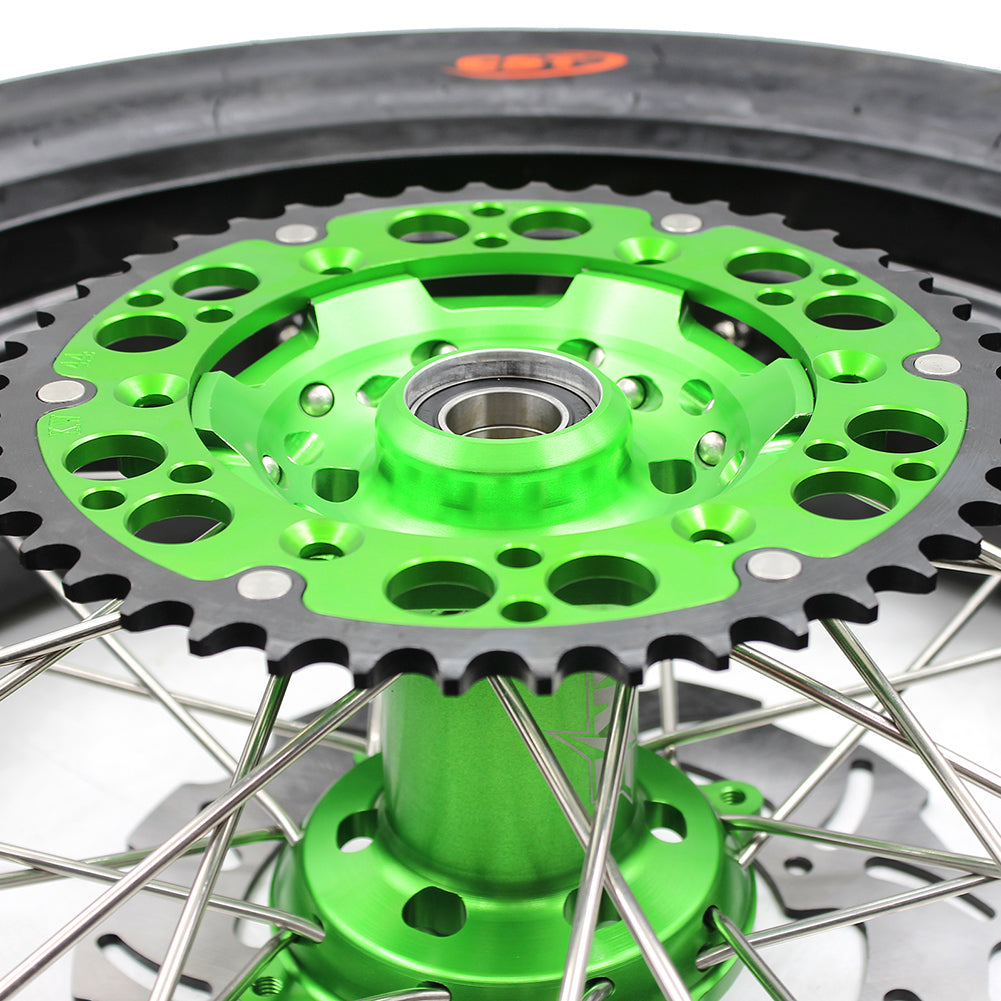 KKE 17inch KX250F 2006-2019 KX450F 2006-2018 For KAWASAKI Supermoto Rims  CST Tires