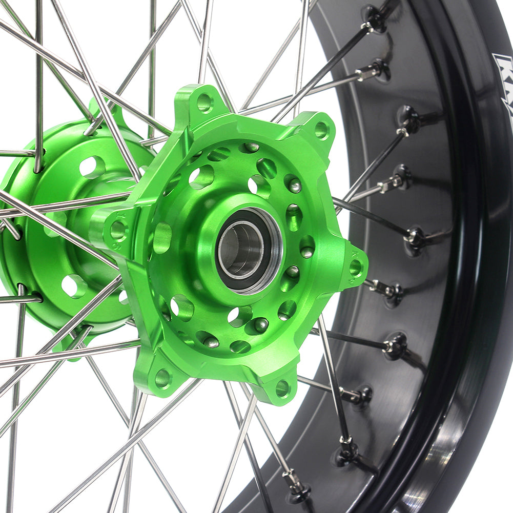 KKE 17Inch KX250F KX450F 2006-2021 For KAWASAKI Supermoto Spoked Wheels Rim