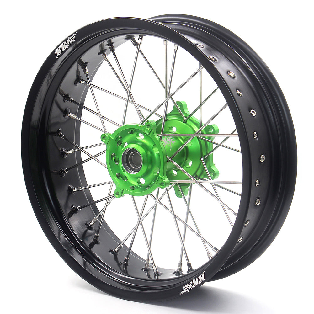 KKE 17Inch KX250F KX450F 2006-2021 For KAWASAKI Supermoto Spoked Wheels Rim